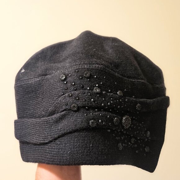 Chic Black Beaded Women\'s Hat main image 4